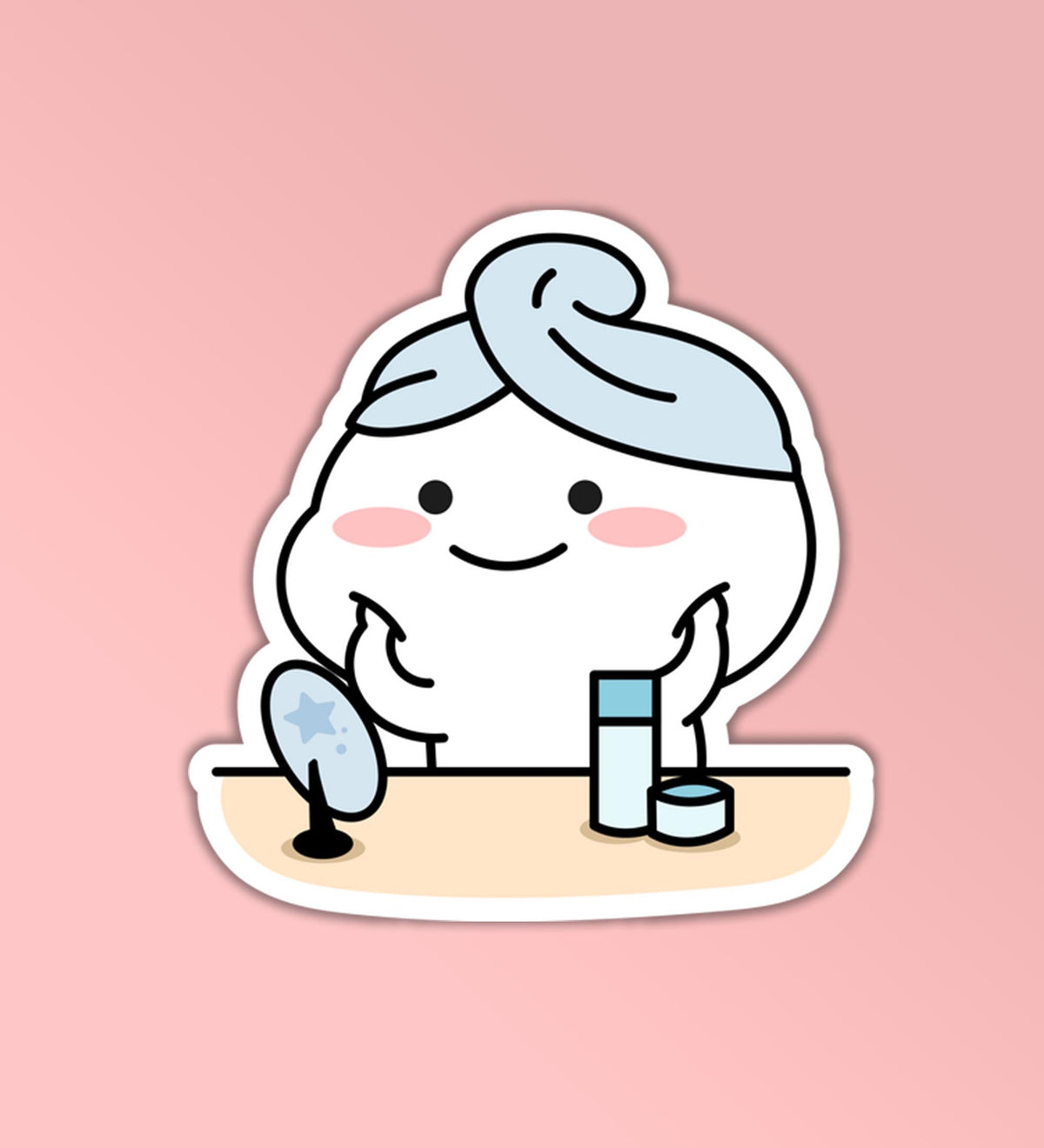 Kawaii Skin Care Meme - Vinyl Laptop / Mobile Stickers