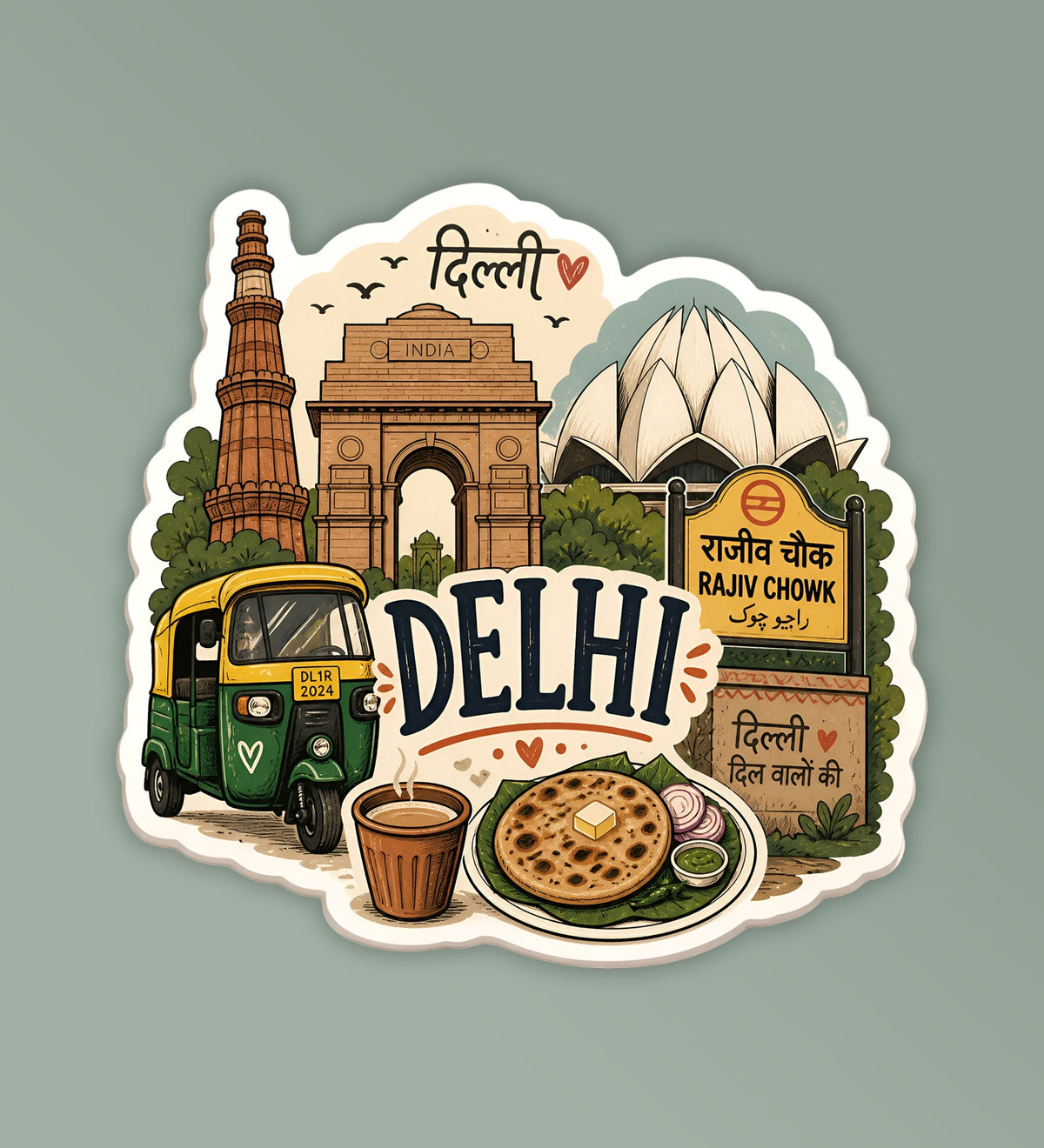 Delhi - Indian City Laptop / Phone Stickers