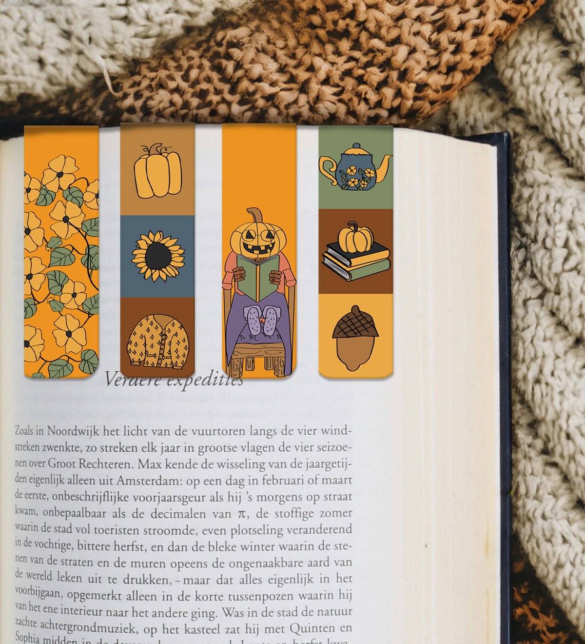 Magnetic Bookmark - Set Of 4 - Autumn Cottage Vibes