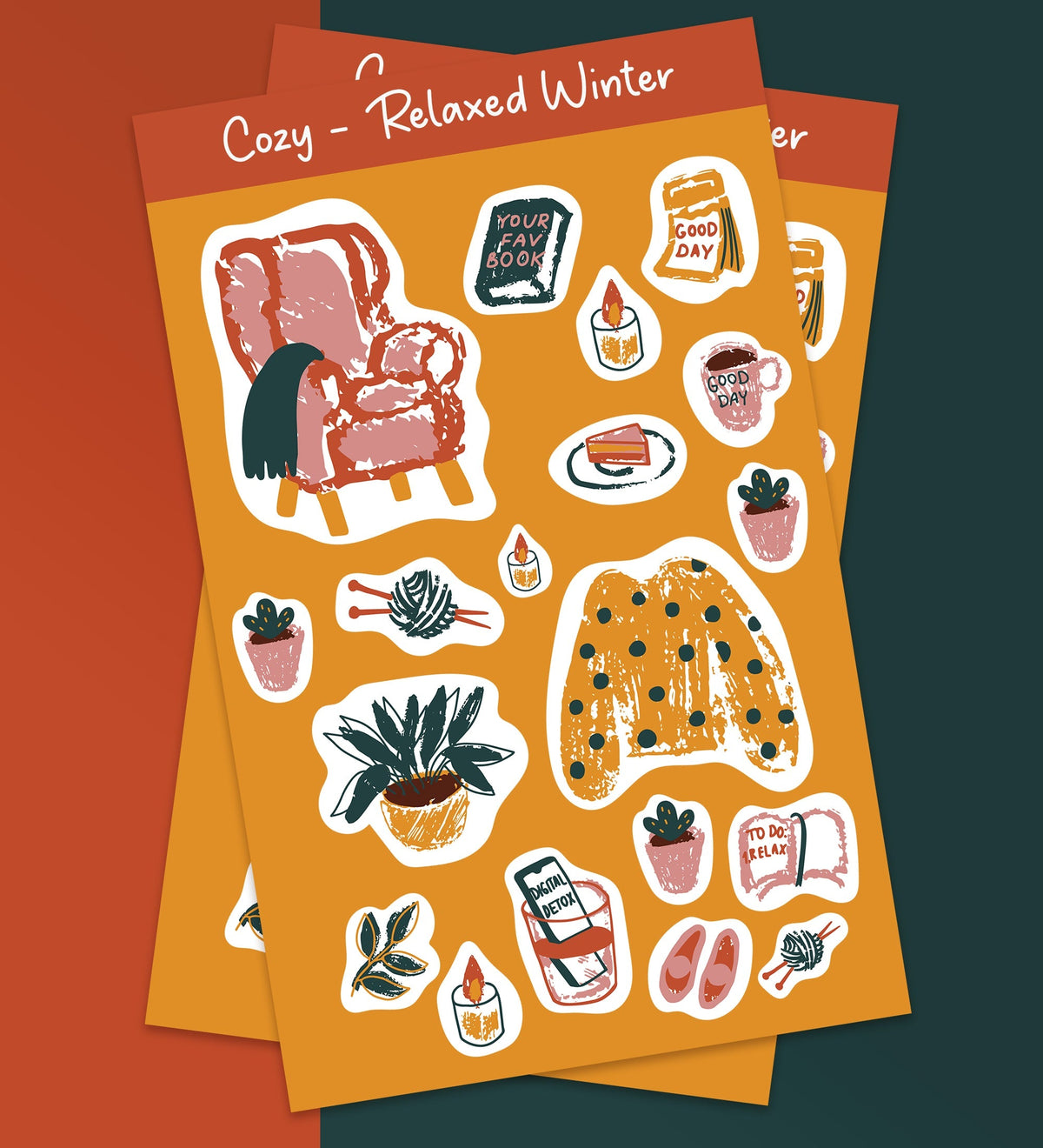 Cozy Relaxed Winter | Sticker Sheet