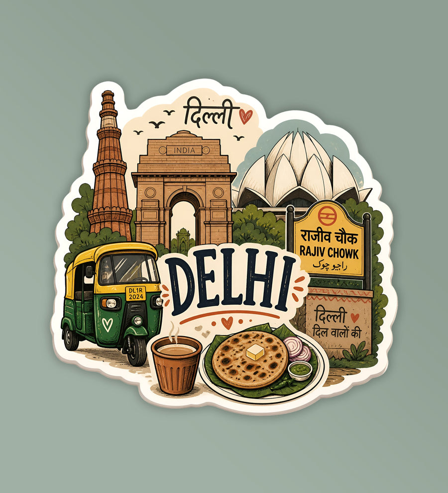 Delhi - Indian City Laptop / Phone Stickers
