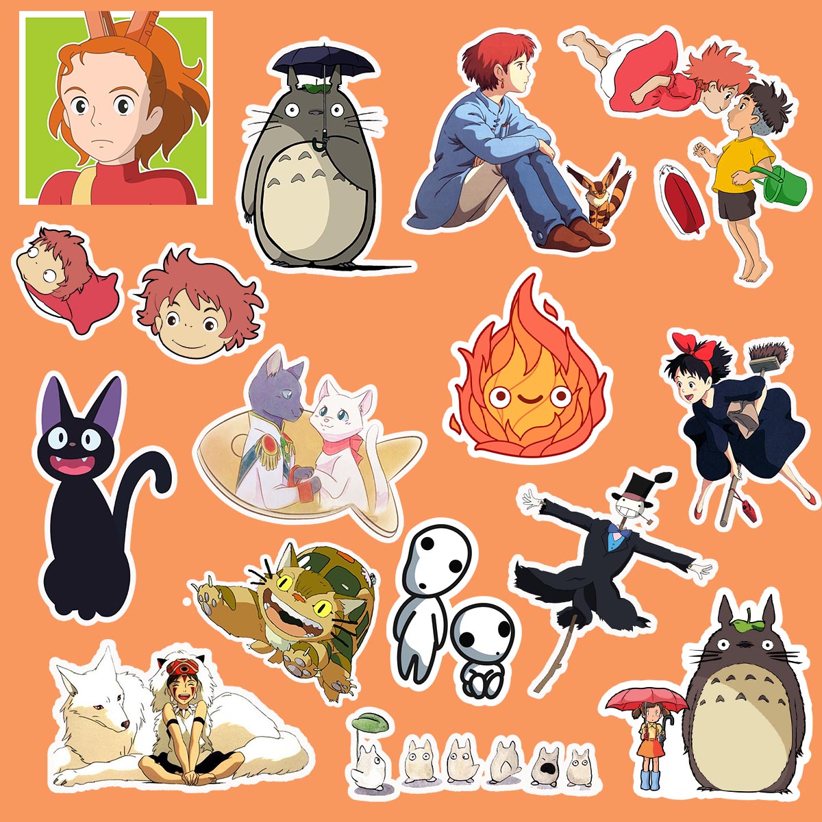 Ghibli Anime Sticker Pack Of 15 - Ponyo