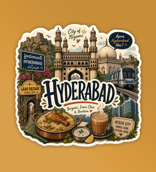 Hyderabad - Indian City Laptop / Phone Stickers