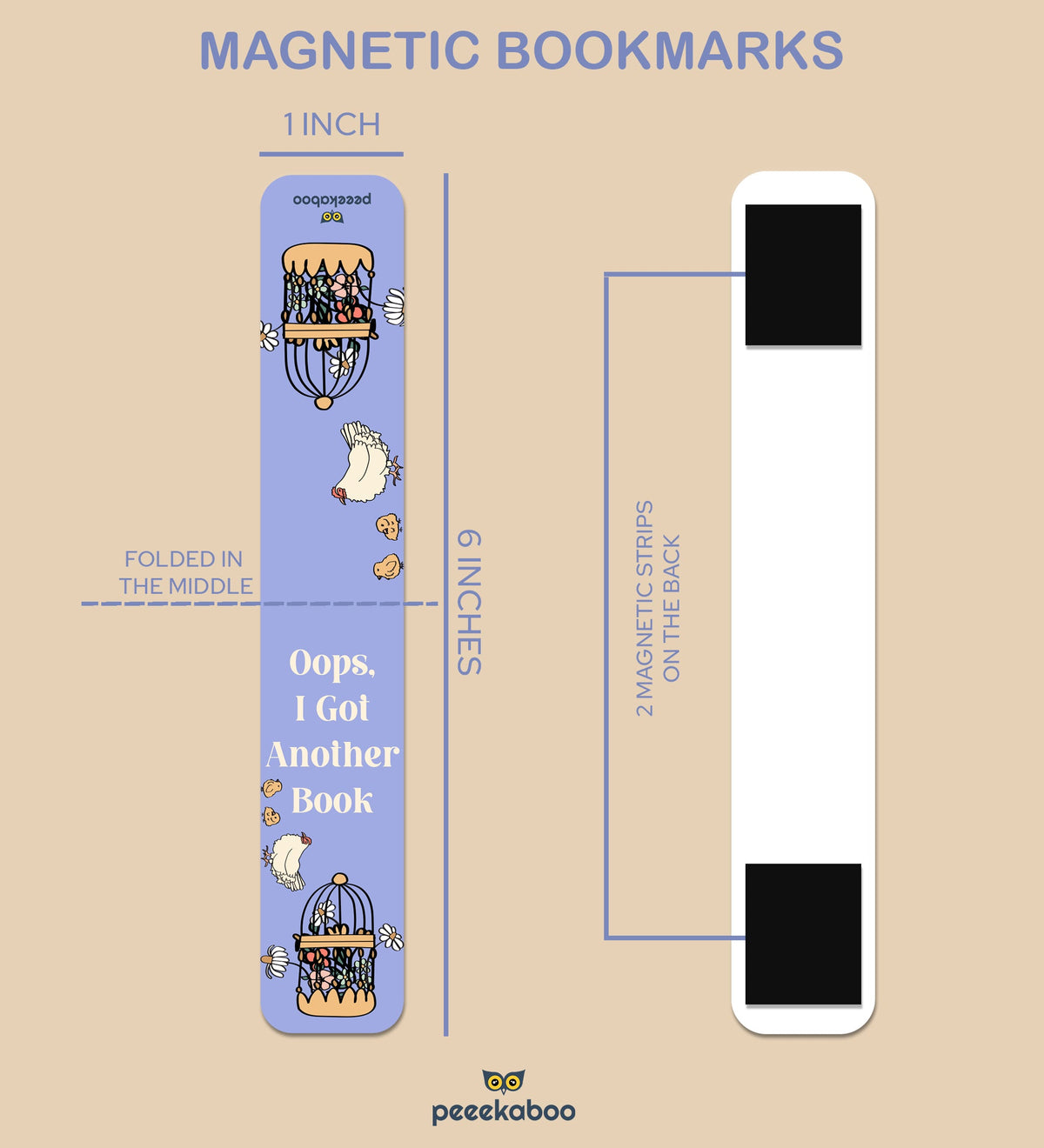 Magnetic Bookmark - Set Of 4 - I Got Another Book