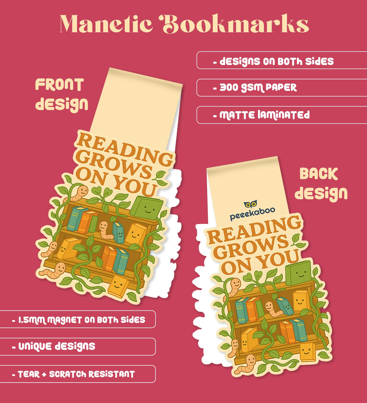 Magnetic Bookmark - Shhhh...I'm Reading