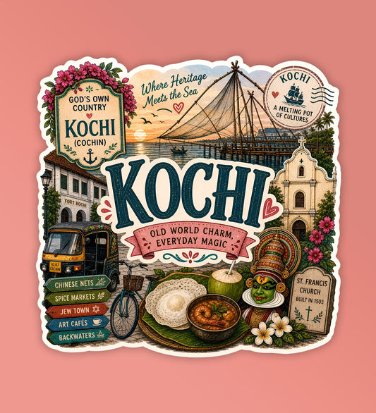 Kochi - Indian City Laptop / Phone Stickers