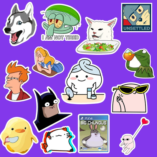 Meme Sticker Pack Of 15 - Set 1