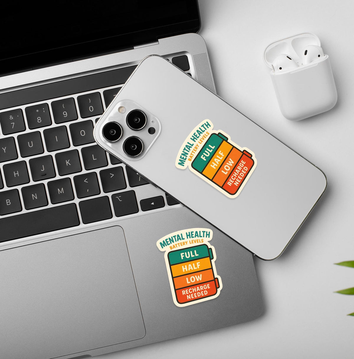 Mental Health Battery Level Sticker