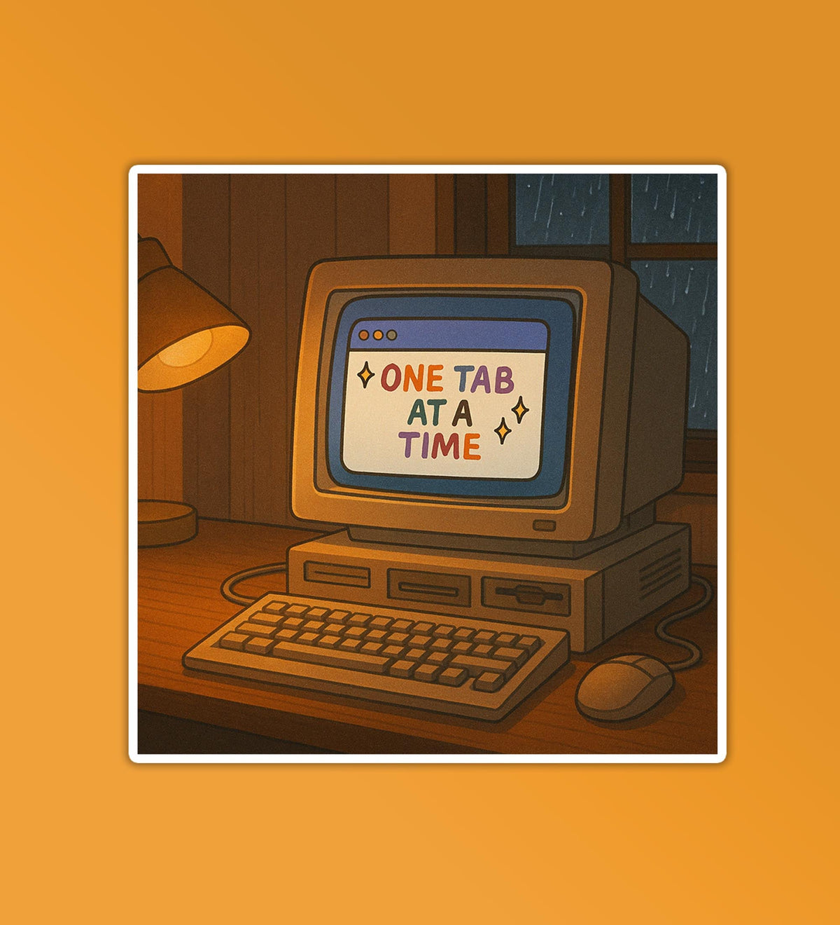 One Tab At A Time Sticker