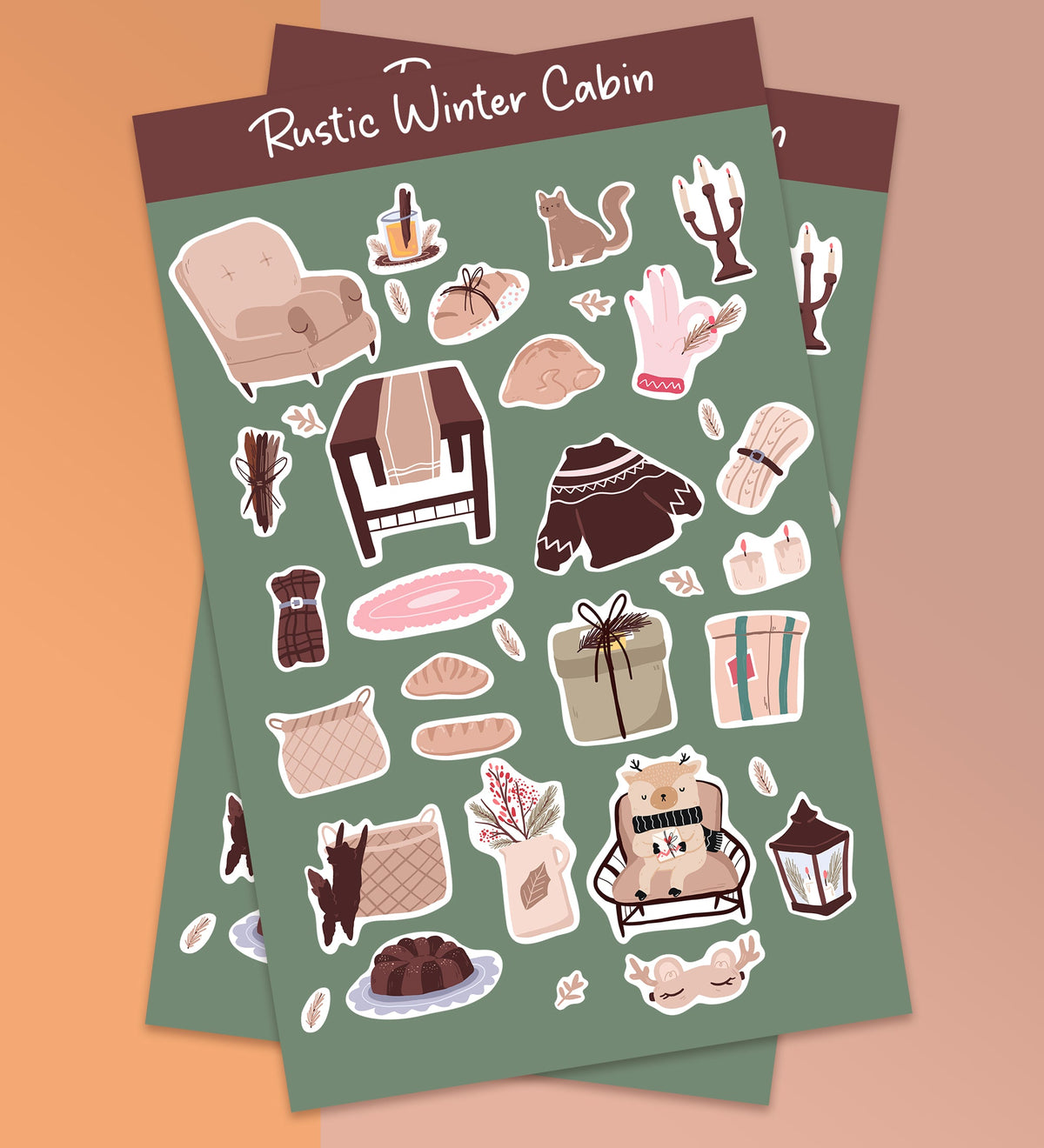 Rustic Winter Cabin | Sticker Sheet
