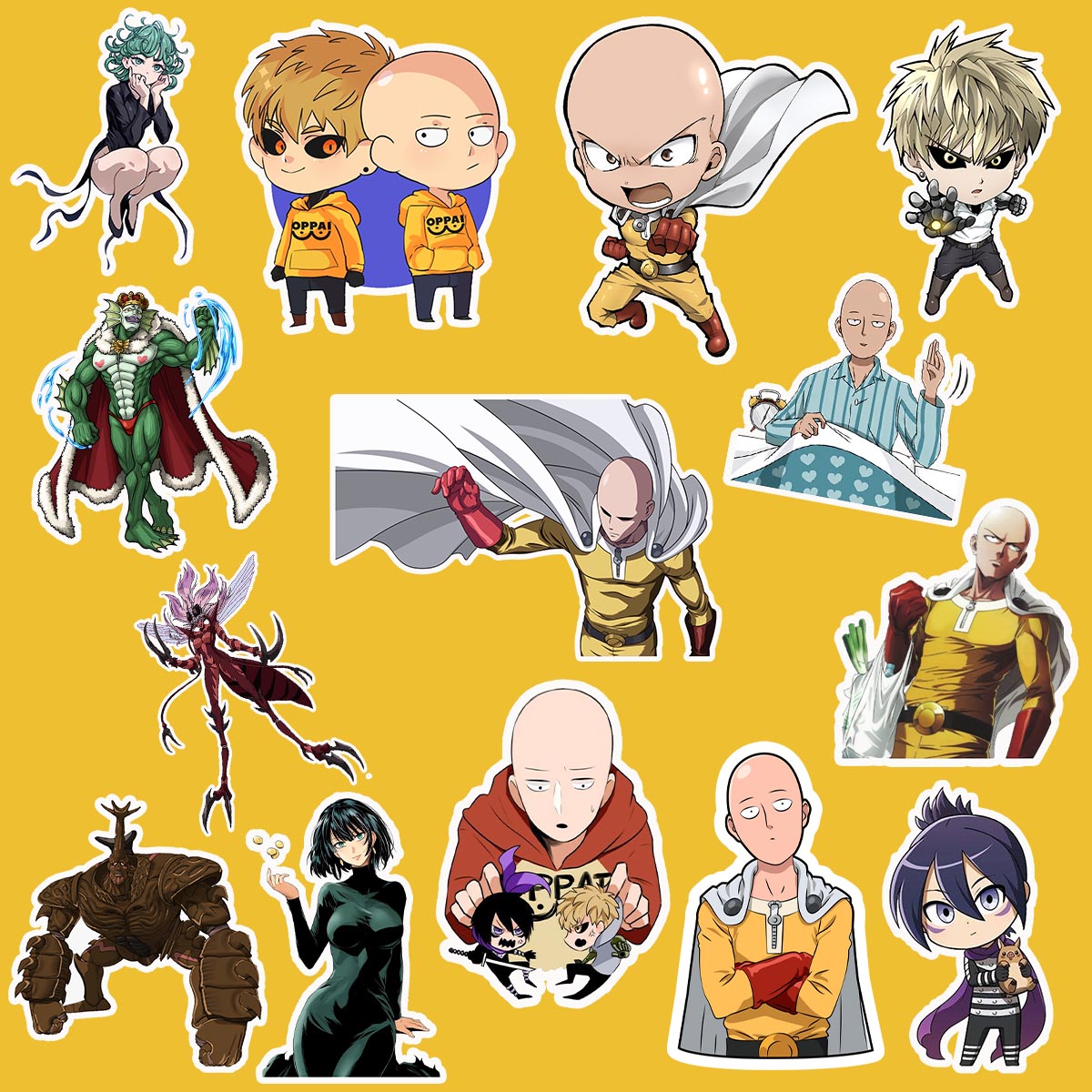 Saitama One Punch Man Anime Sticker Pack Of 15