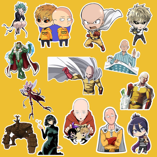Saitama One Punch Man Anime Sticker Pack Of 15