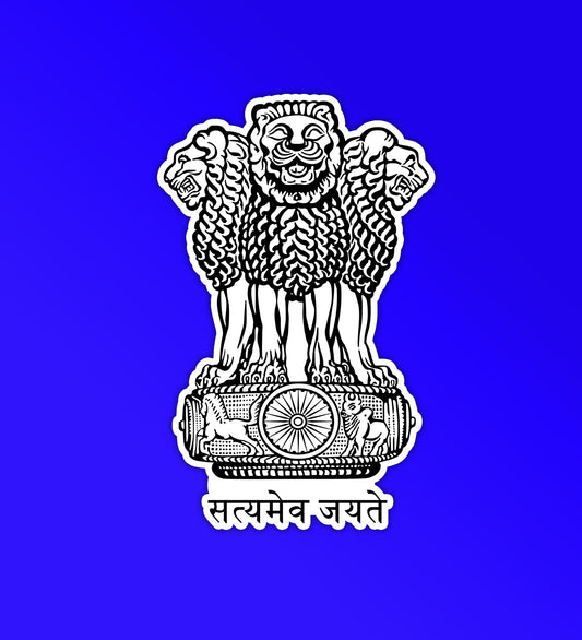 Indian Emblem Sticker - Satyamev Jayte Sticker