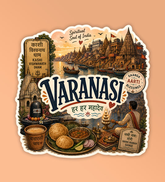 Varanasi - Indian City Laptop / Phone Stickers